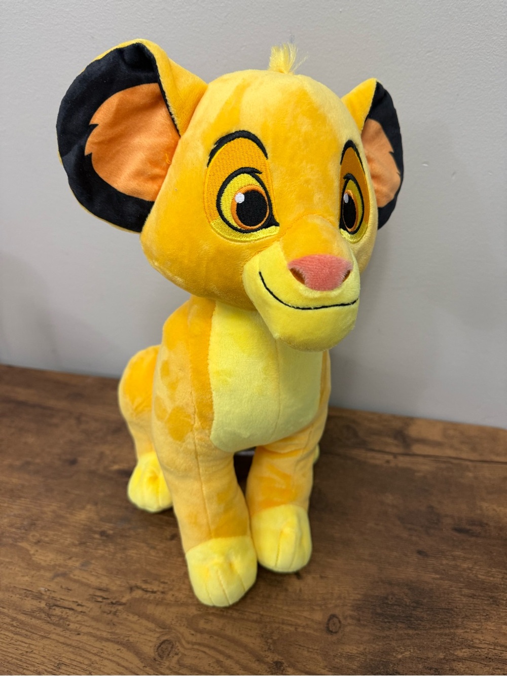 NWOT Disney Yellow Simba Plush Lion Cub Stuffed Animal 14"